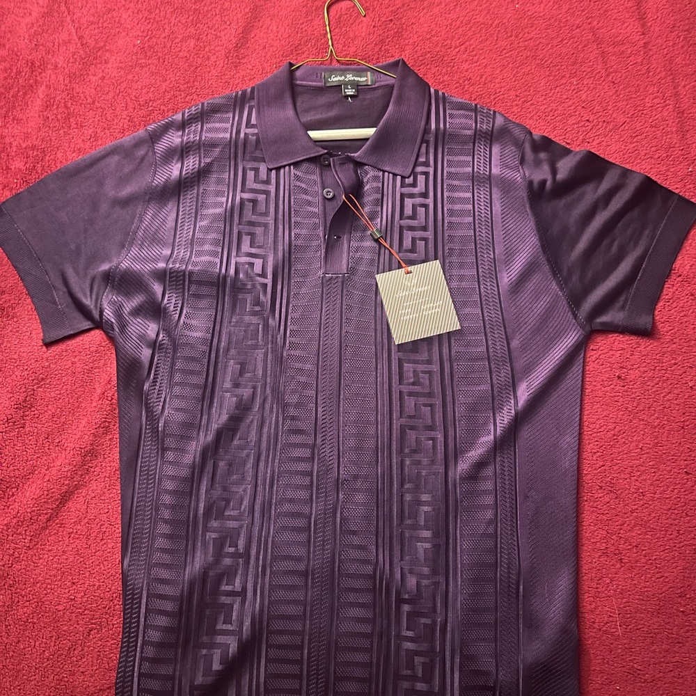 San Lorenzo Deep Purple Men's Polo Shirt
